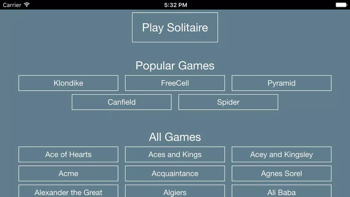Tangkapan layar Solitaire.gg
