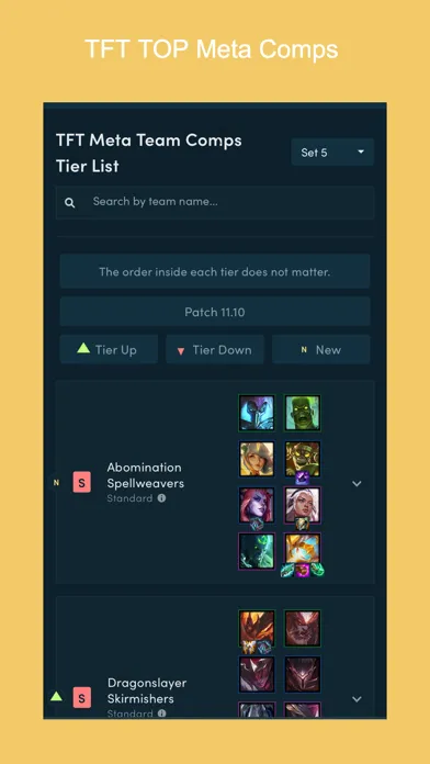 Tangkapan skrin TFTatics - TFT Guide