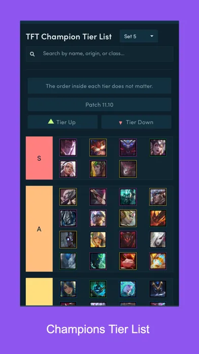 Tangkapan skrin TFTatics - TFT Guide
