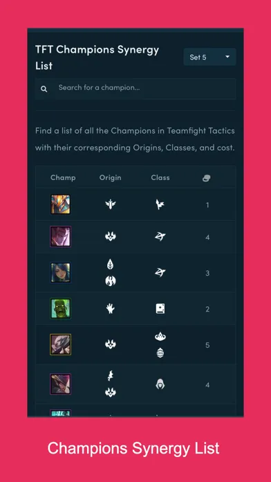 Tangkapan skrin TFTatics - TFT Guide