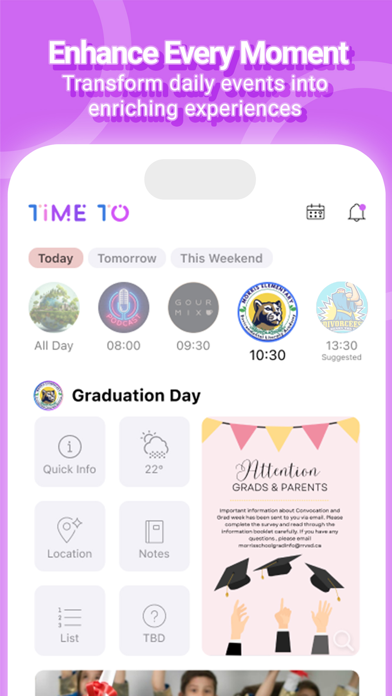 Ảnh chụp màn hình của TimeTo.
