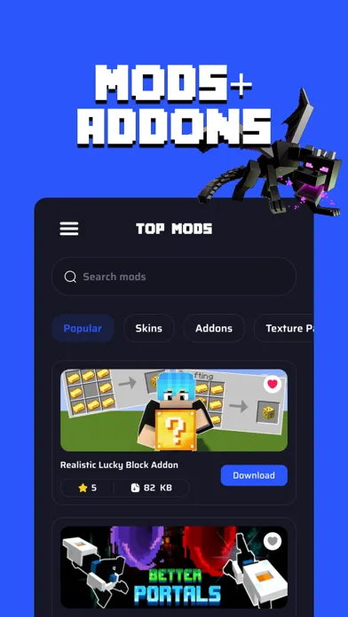 Capturas de tela do Top Mods: Minecraft PE Addons