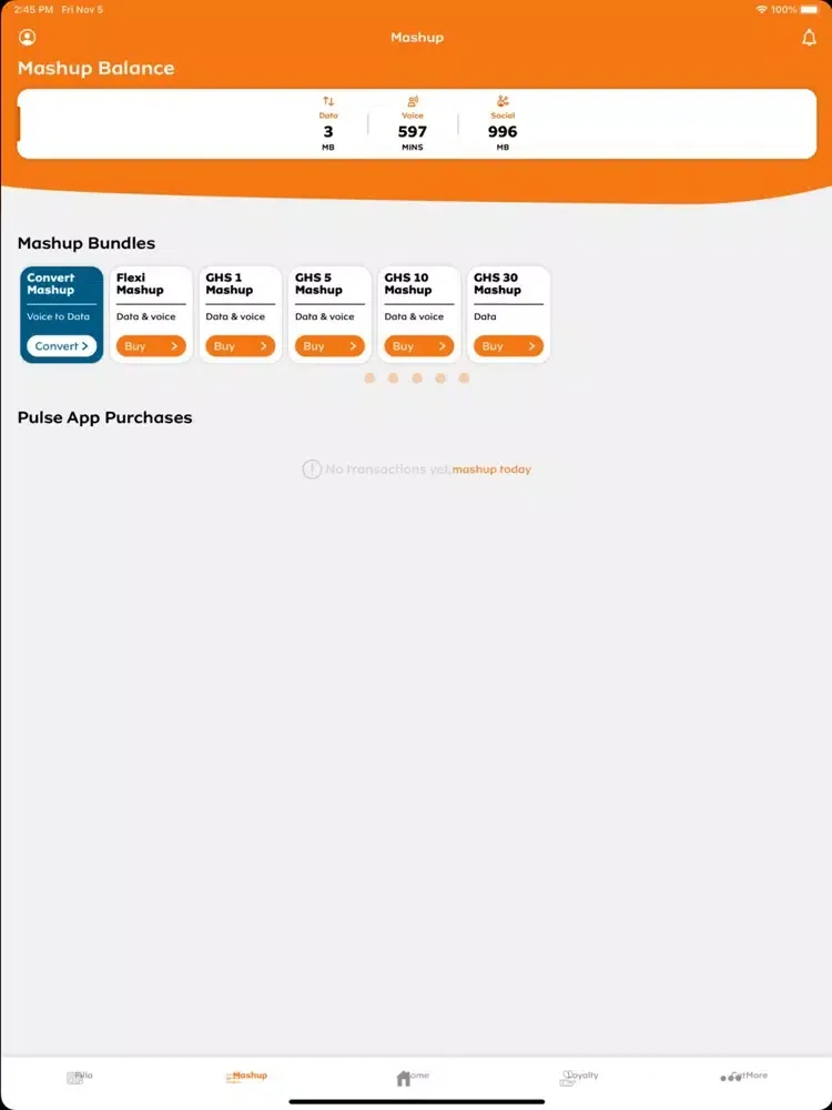 Capturas de pantalla de MTN Pulse iPad 