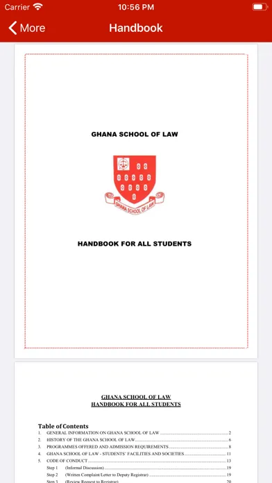 Zrzuty ekranu Ghana School of Law