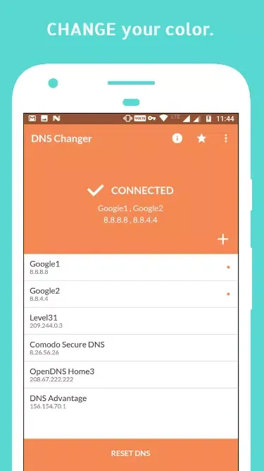 ภาพหน้าจอของ DNS Changer