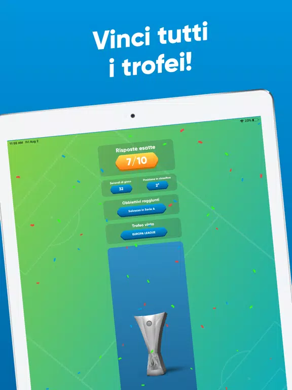 Ảnh chụp màn hình của Top Quiz Calcio iPad 