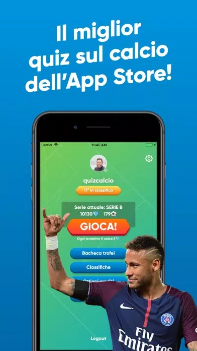 Ảnh chụp màn hình của Top Quiz Calcio
