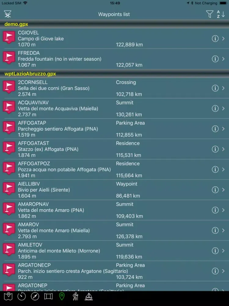 Tangkapan skrin OkMap Mobile Lite iPad 