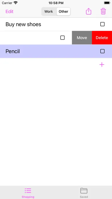 Simple Shopping To Do List App Screenshots