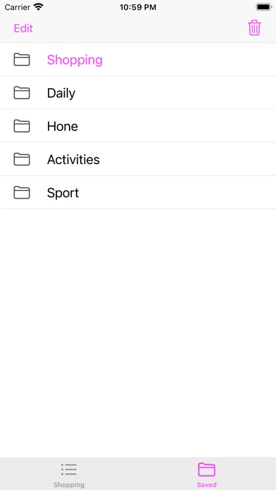Simple Shopping To Do List App Screenshots