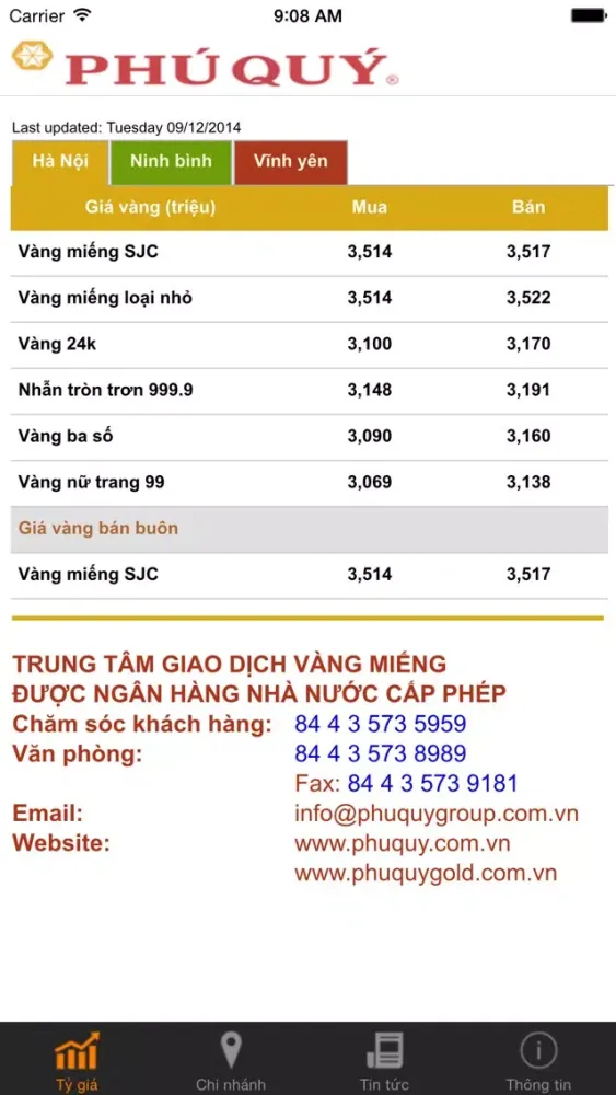 giavang24h سکرین شاٹس