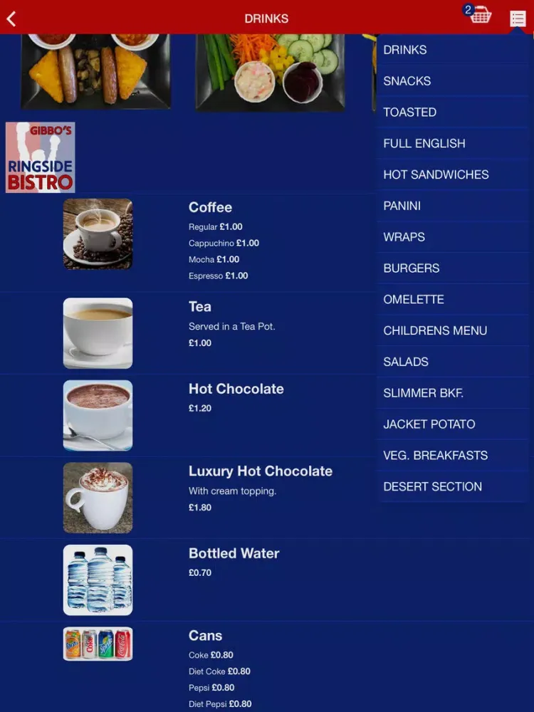 Gibbo's Ringside Bistro iPad  Screenshots