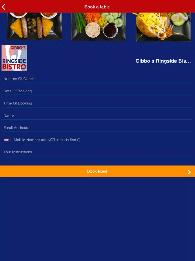 Gibbo's Ringside Bistro iPad  Screenshots