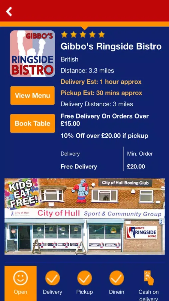 Gibbo's Ringside Bistro Screenshots