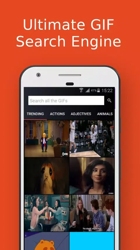 Capturas de tela do GIF Search and Share