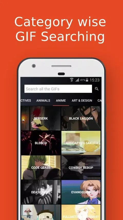 Capturas de tela do GIF Search and Share