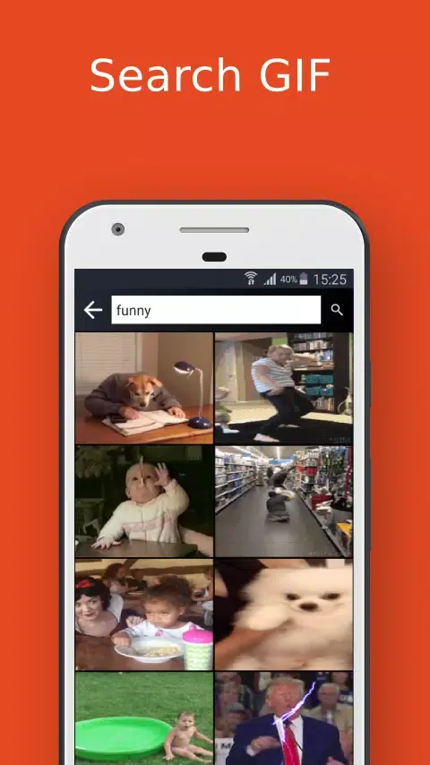 Capturas de tela do GIF Search and Share