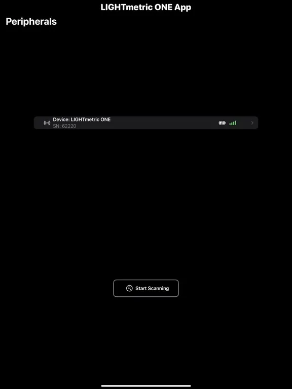LIGHTmetric ONE App iPad  Screenshots