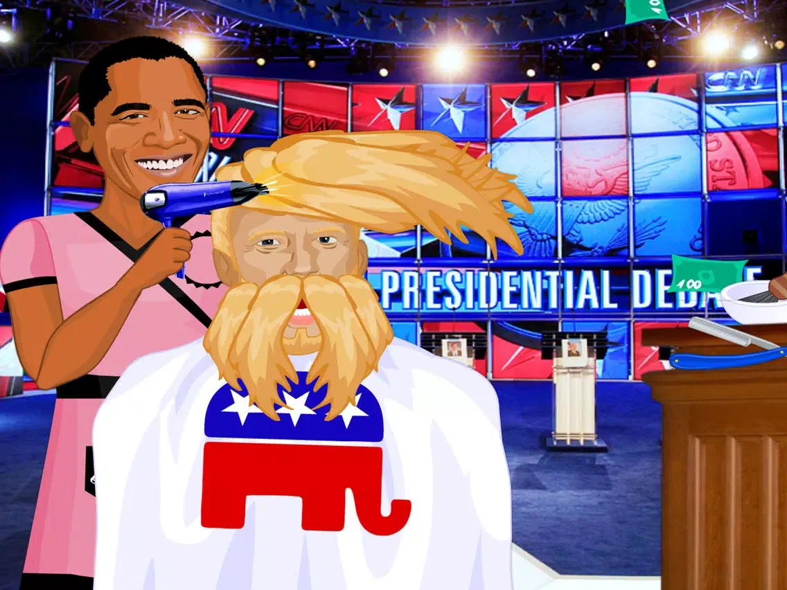 Ảnh chụp màn hình của Makeup Hair Games:Trump VS Clinton iPad 