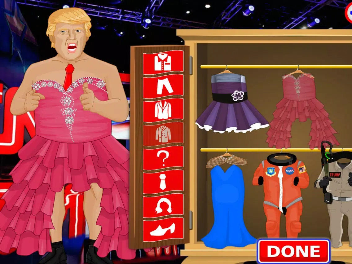 Ảnh chụp màn hình của Makeup Hair Games:Trump VS Clinton iPad 