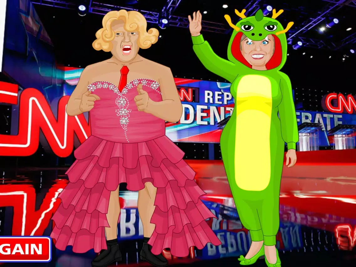 Ảnh chụp màn hình của Makeup Hair Games:Trump VS Clinton iPad 