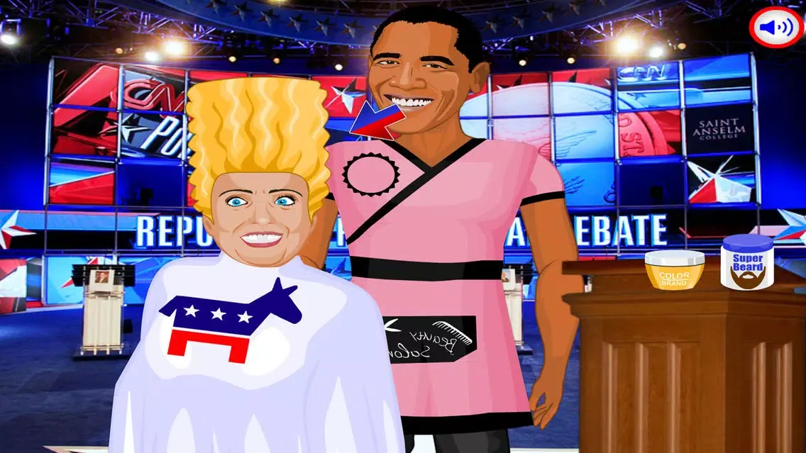 Ảnh chụp màn hình của Makeup Hair Games:Trump VS Clinton