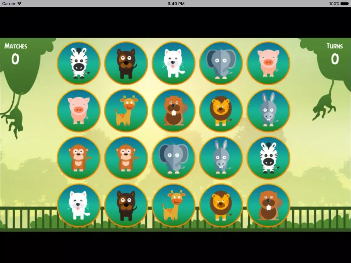 动物记忆翻牌 - 经典休闲单机游戏 iPad  Screenshots