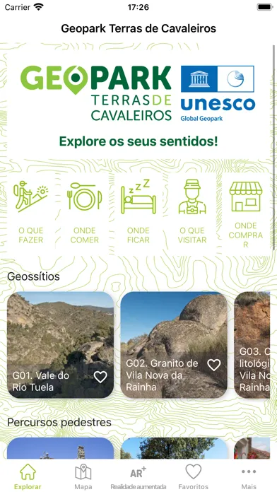 Tangkapan layar Geopark Terras de Cavaleiros