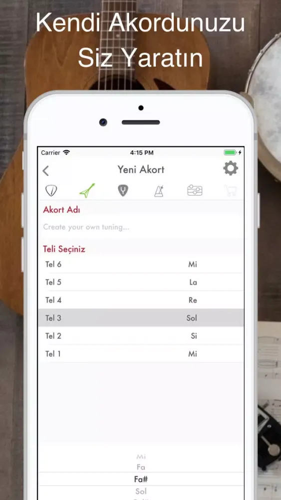 Zrzuty ekranu Gitar, Bas ve Ukulele Tuner