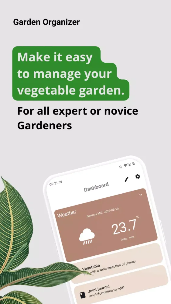 Zrzuty ekranu Garden organizer