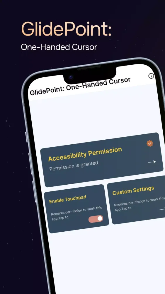 GlidePoint: One-Handed Cursor स्क्रीनशॉट