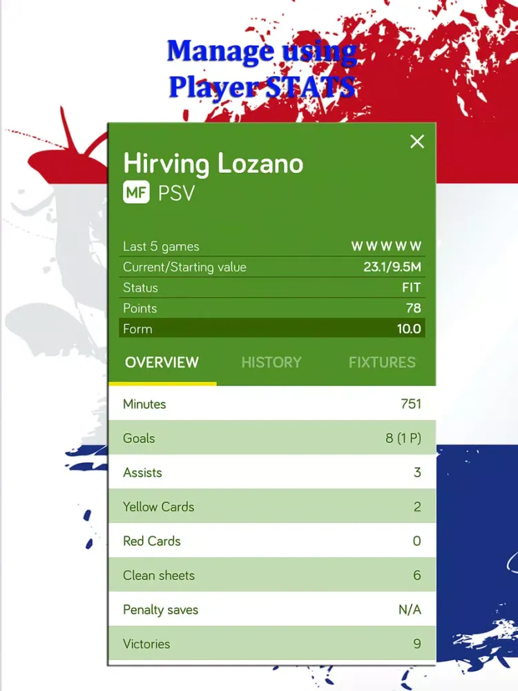 Capturas de tela do Eredivisie Fantasy Football iPad 