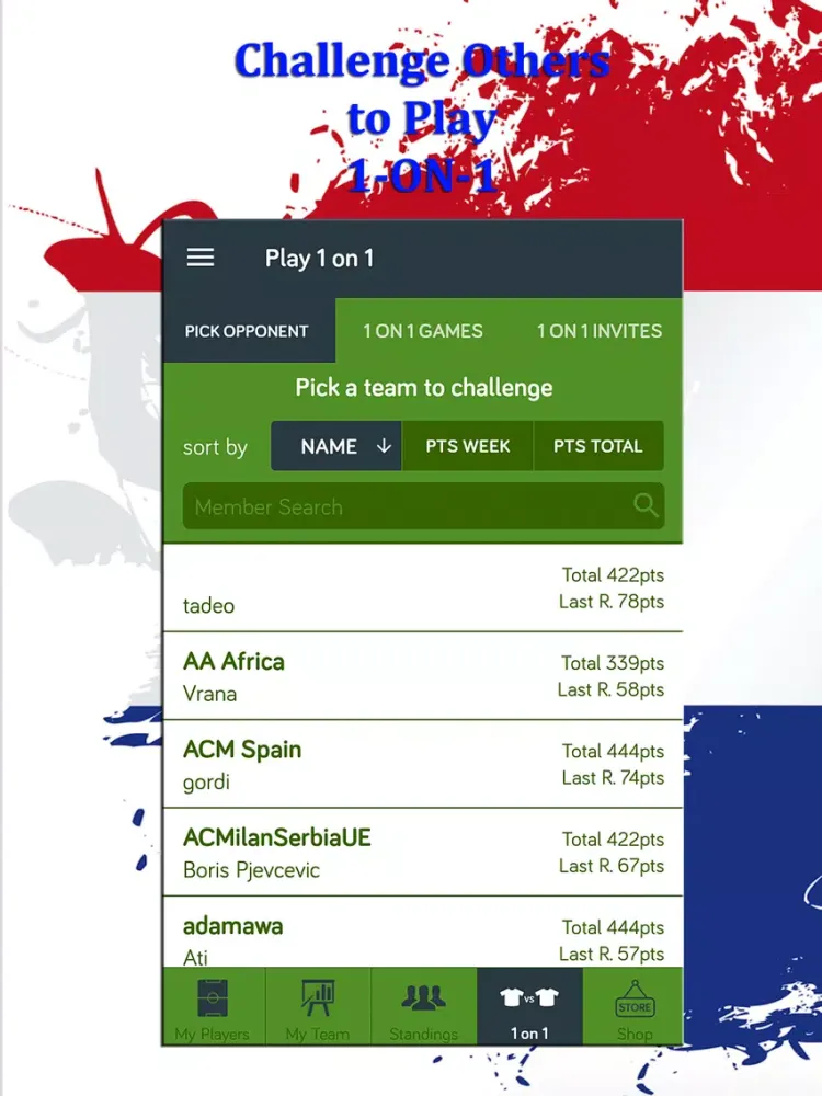 Capturas de tela do Eredivisie Fantasy Football iPad 