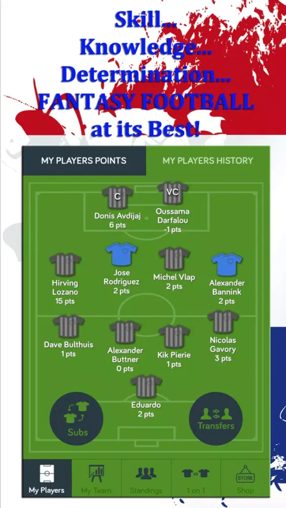 Capturas de tela do Eredivisie Fantasy Football