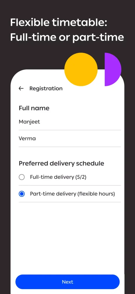 Capturas de tela do Borzo Delivery Partner Job