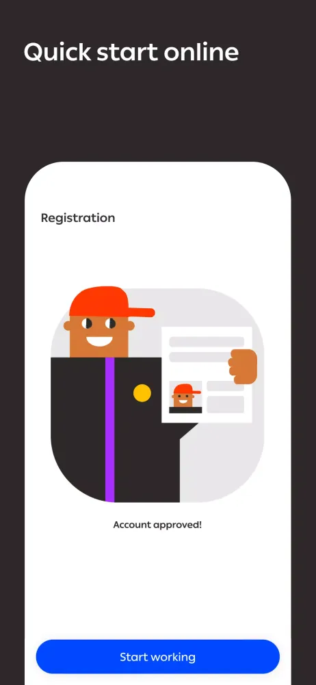 Capturas de tela do Borzo Delivery Partner Job