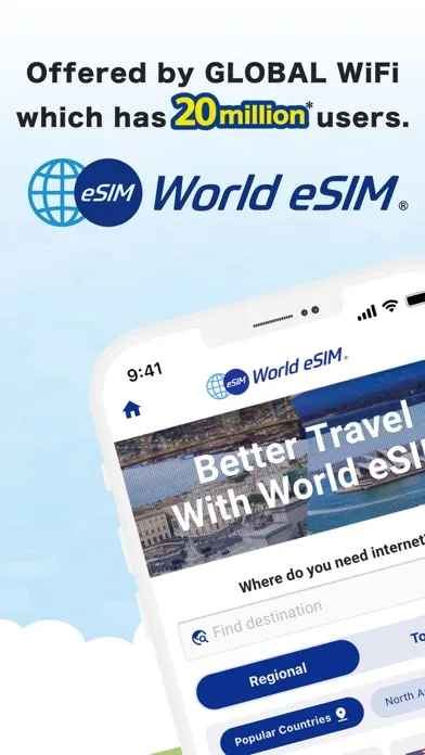 Tangkapan skrin World-eSIM - Travel & Internet