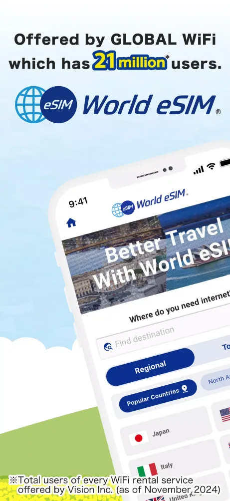 Screenshot di World-eSIM - Travel & Internet