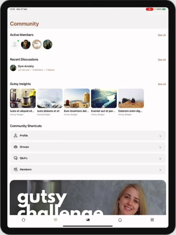 Capturas de pantalla de Gutsy iPad 
