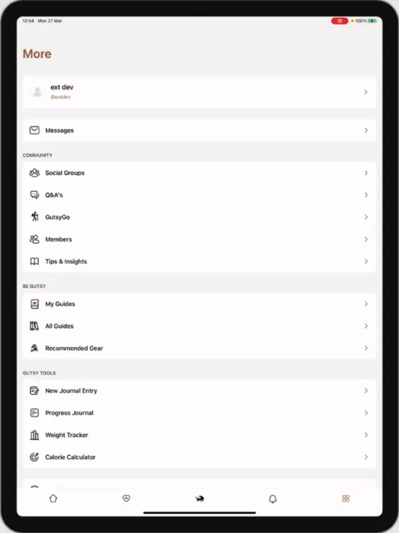 Capturas de pantalla de Gutsy iPad 