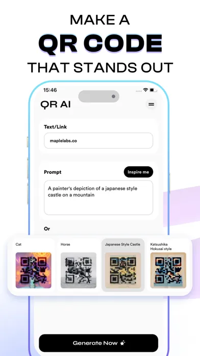 Capturas de tela do QR Art AI QR Code Generator