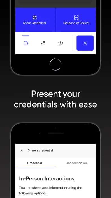 Screenshot di MATTR Wallet