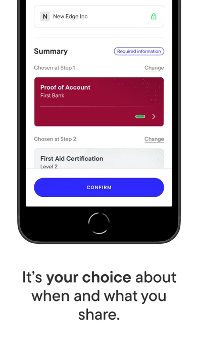 Screenshot di MATTR Wallet