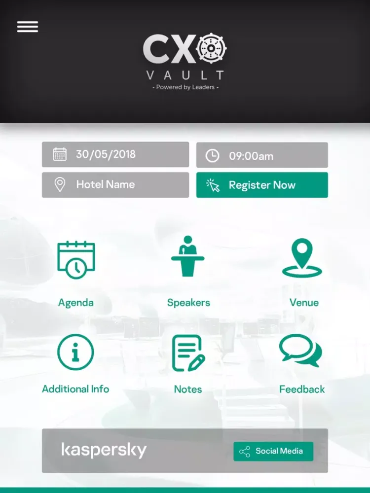تصاویر Kaspersky Event Guide iPad 