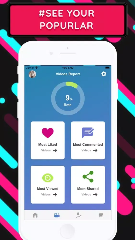 Capturas de tela do TIK+ : Likes Followers Tracker