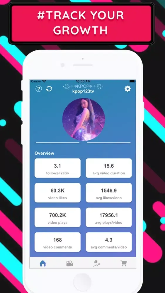 Capturas de tela do TIK+ : Likes Followers Tracker