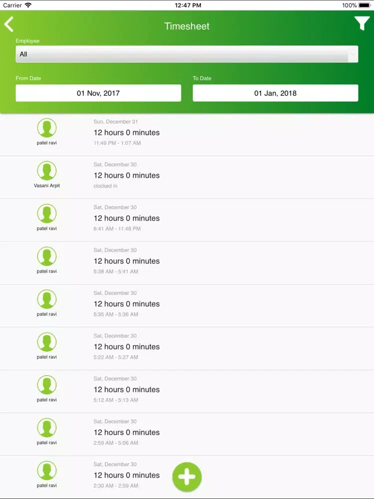 تصاویر Time Tracker Global iPad 