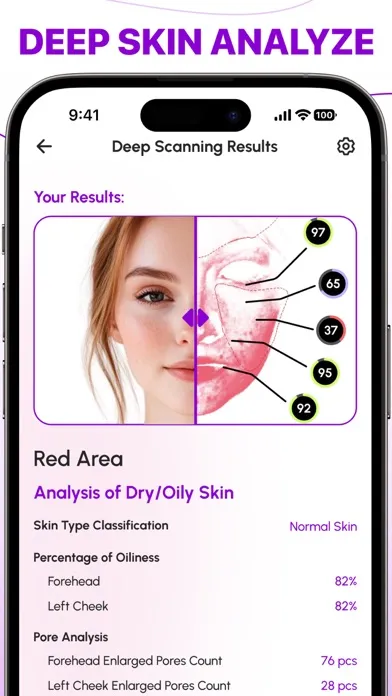Captures d'écran de GlowUp - Face Score, Skincare