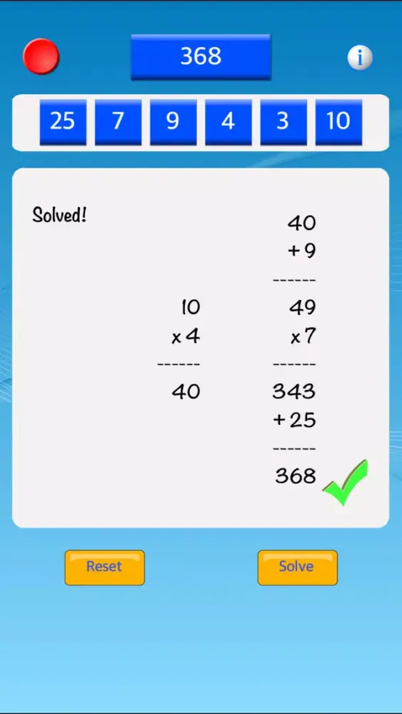Countdown Numbers Game Solver سکرین شاٹس