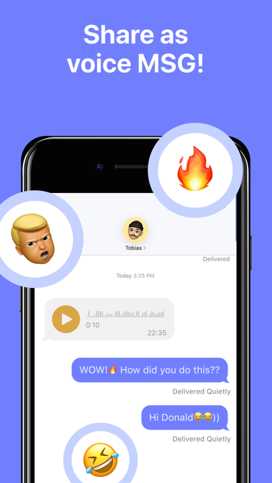 Tangkapan layar Celebrity voice change effects